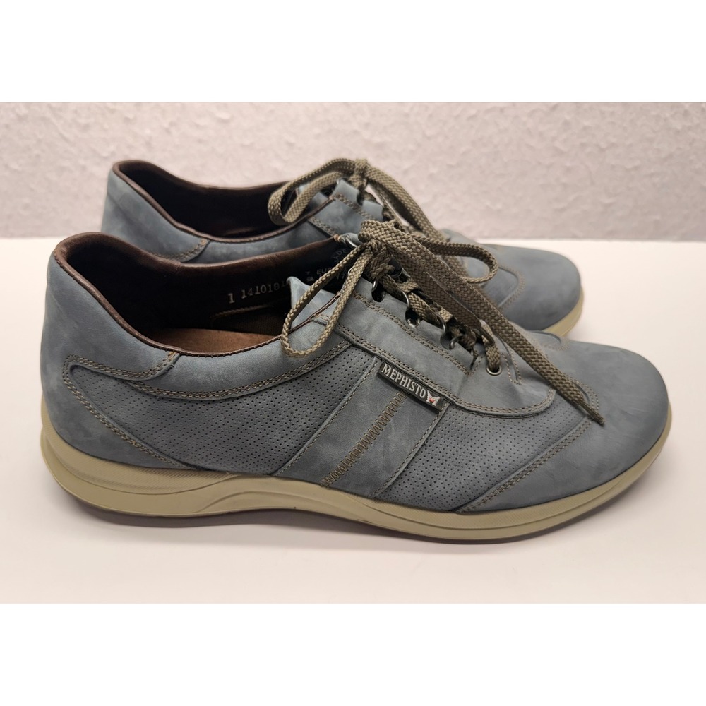 Mephisto Run Off Air-Jet Blue Nubuck Leather Walking Shoes Mens Size 11